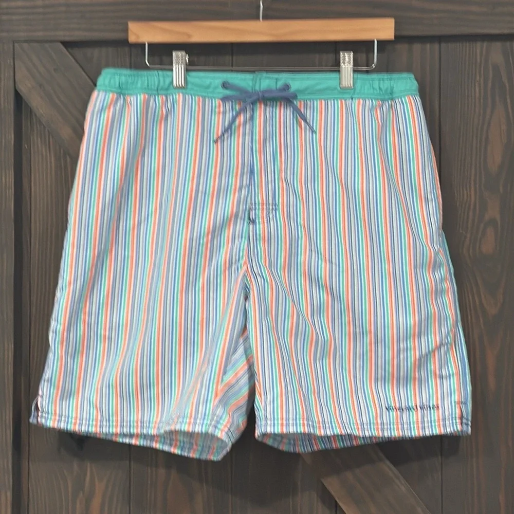 Vineyard‎ Vines Men’s Swim Trunks Mesh Liner Pockets Striped Multicolor Size L